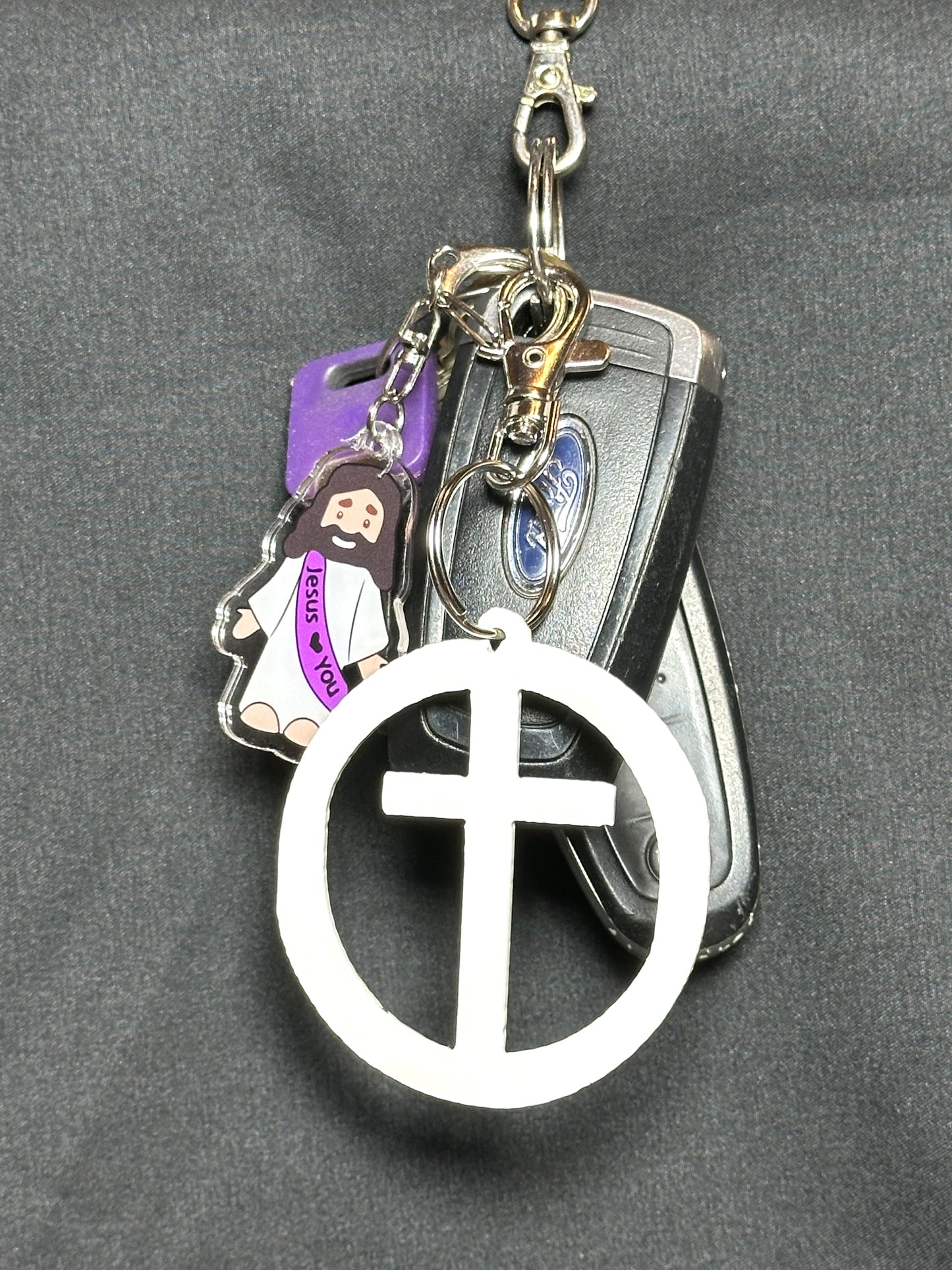 Faith Cross Keychain